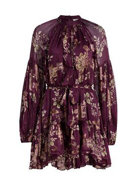 NWT Hemant & Nandita Savi Ruffled Floral Minidress